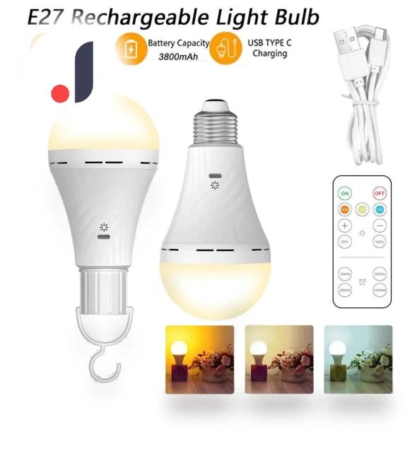 Rechargeable USB C Bulb with Remote Control — LED, Binchi Lighting Appliances