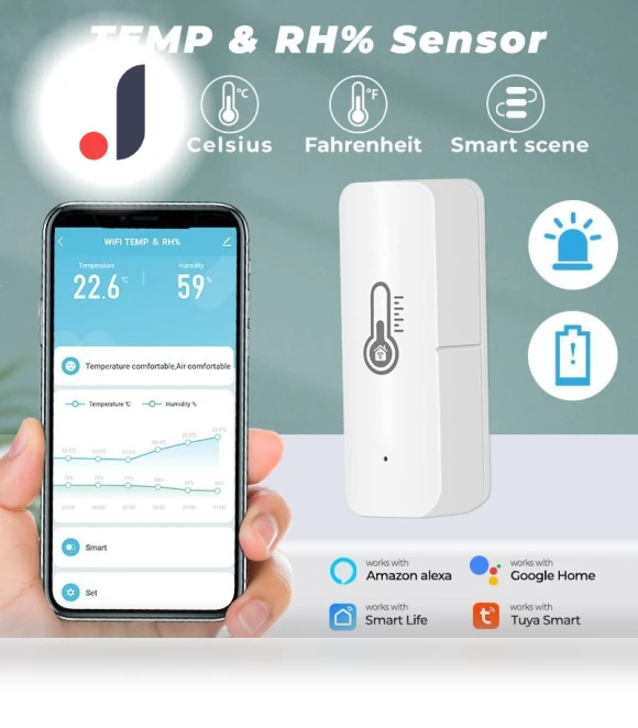 Smart Humidity and Temperature Sensor — Home Climate Control, Refreshing Home