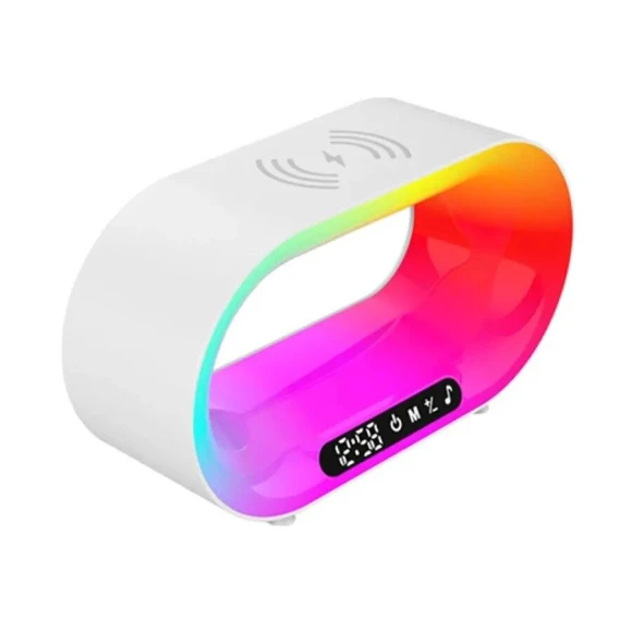 Smart LED Night Light with Wireless Charger and Alarm Clock — Desk Lamp, Refreshing Home