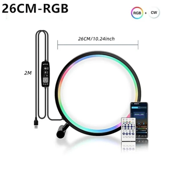 10-inch Smart LED Night Light — LED Strip Lights, Rainbow Rain