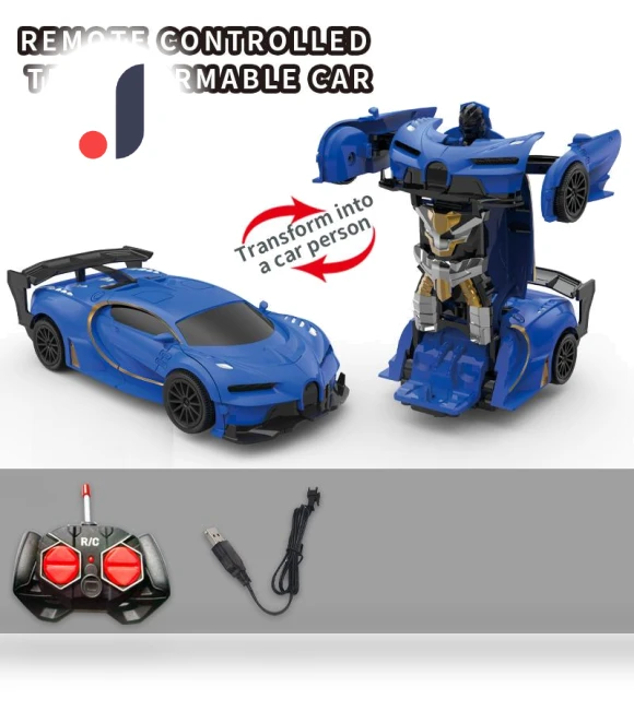 Deformation Car Mini 2 In 1 Car Toys Transform Car Robot Model Car Remote Control Toy — Interactive Figures & Robots, GYROBALL
