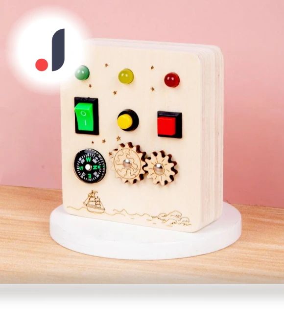 Montessori Busy Board with LED Switches — Educational, Binchi Fitness