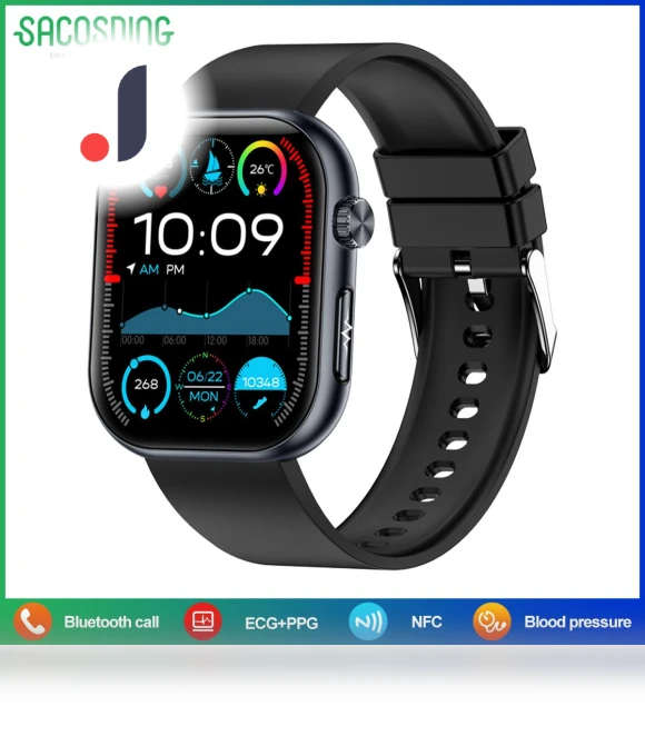 NFC Smart Watch with Amoled Display — Smartwatches, SACOSDING