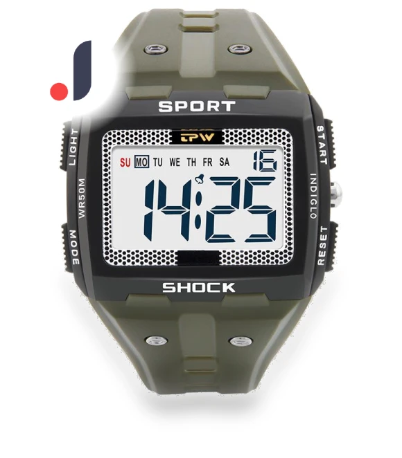 Waterproof Digital Sports Watch — Active Timepieces, AI Supermarket