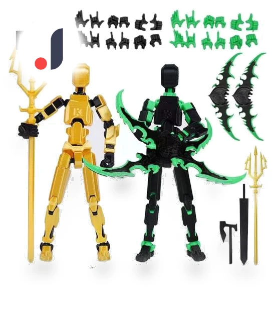3D Printed Robot Figure with Accessories — Dolls & Figures, Play with You