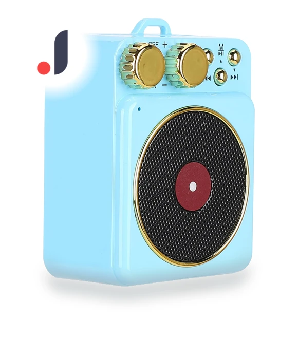 Retro Bluetooth 5.0 Speaker with Smart Voice Broadcast — Portable Sound Systems, Honor Electronics
