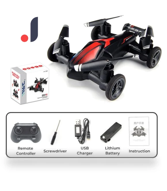 2-in-1 Radio-Controlled Drone Land-Air — Remote Control Aircraft, JJRC