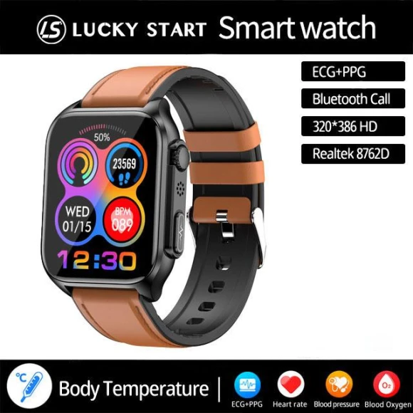 Health Smart Watch with ECG+PPG Accuracy — Smart Watch, Lucky Start