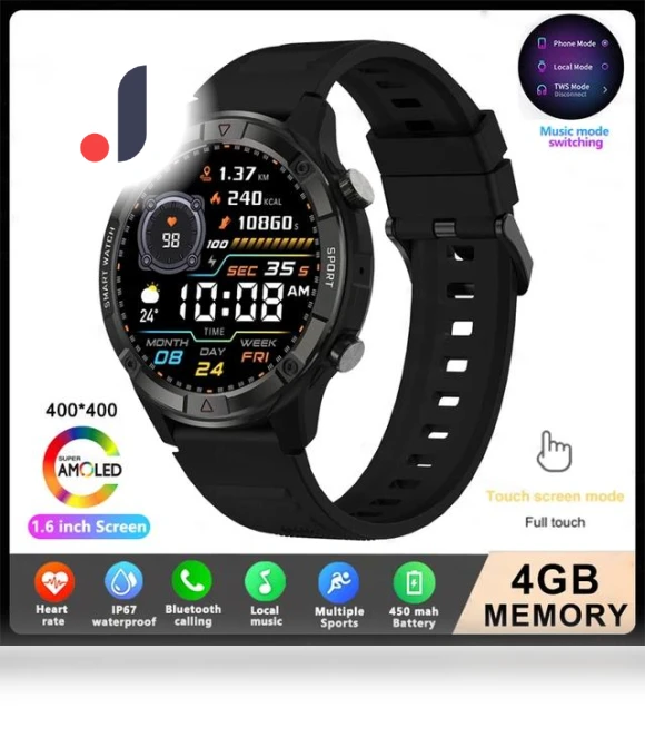 Men's Smart Watch with Always-On Display — Smartwatches, Lucky Start