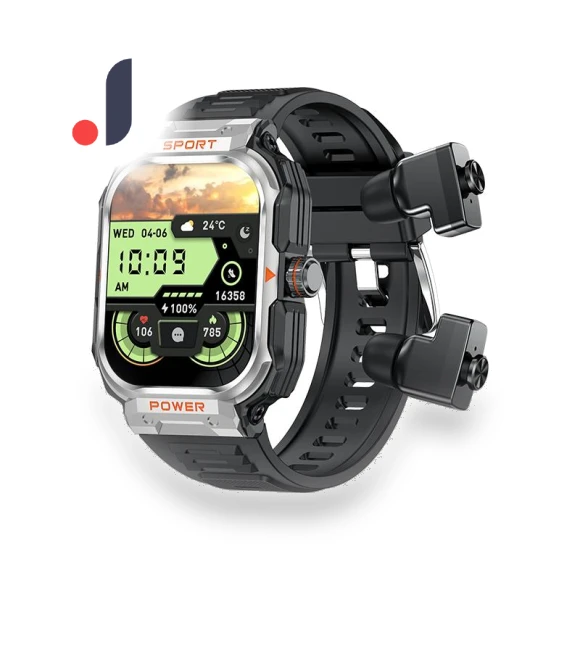 Smart Watch with Bluetooth Earbuds — Wearable Accessories, Rainbuvvy