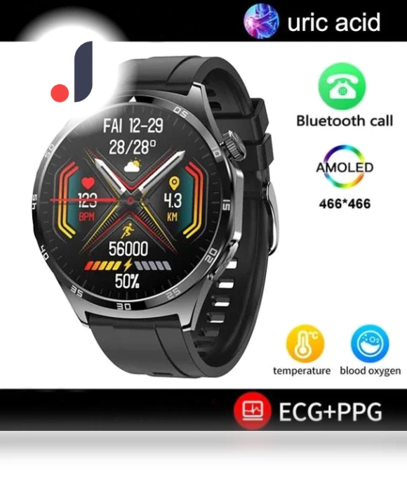 Smart Watch with ECG+PPG Blood Body Components Monitor — Smartwatches, Lucky Start