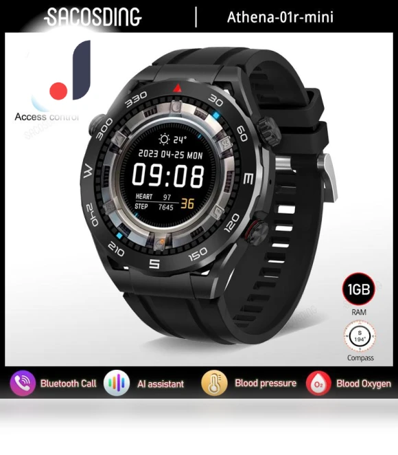 Smart Watch with Music, Bluetooth Calls, and NFC — Smartwatches, SACOSDING