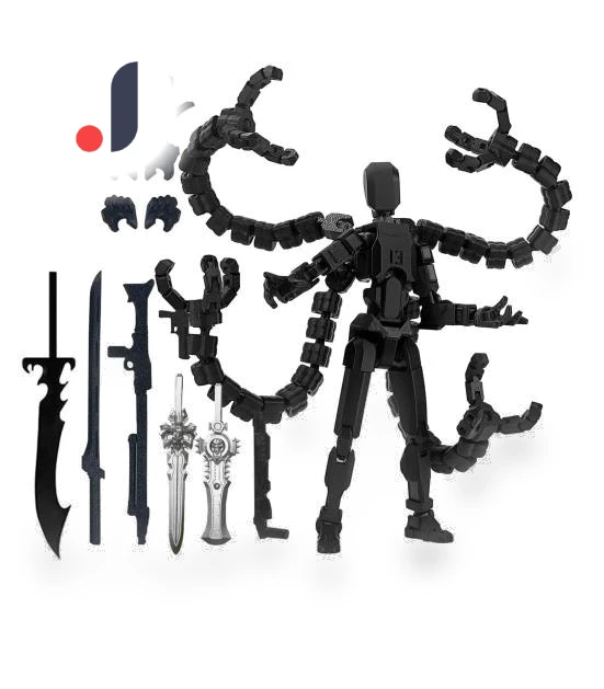 3D Printed Robot Figure with Accessories — Collectible Statues, Live City Fashion Home Decor