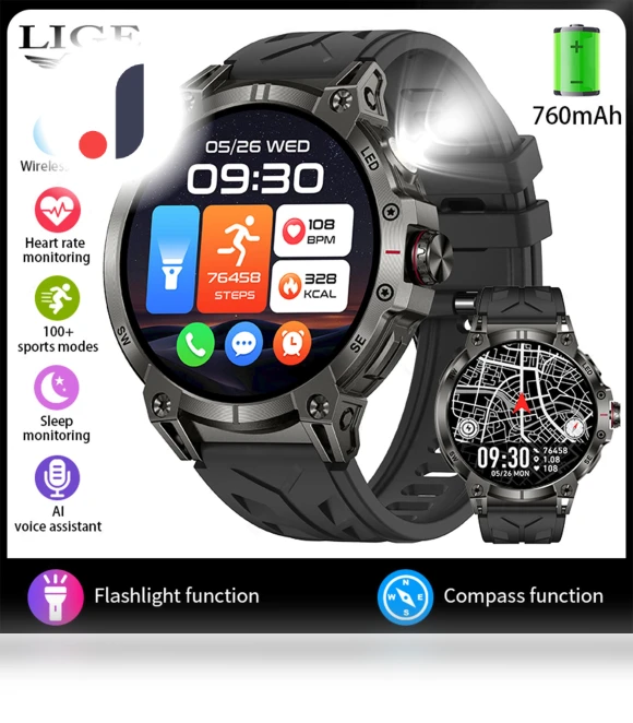 Bluetooth Call Smart Watch — Wearable Accessories, LIGE