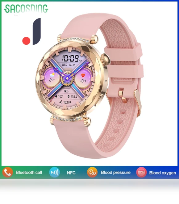 Fashion Women's Smart Watch with Amoled HD Display — Wearable Accessories, SACOSDING