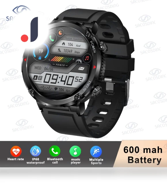 Military Sports Smartwatch with Bluetooth Calling — Smartwatches, Tiktop2