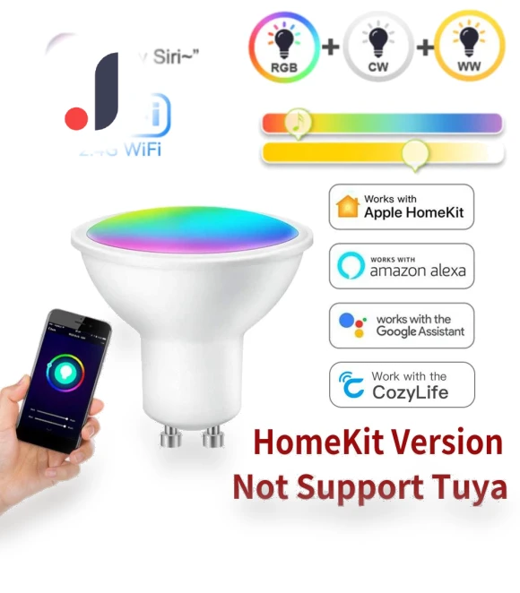 Smart Bulb GU10 Dimmable Lamp RGBCW LED Light — LED, Super Dream Home
