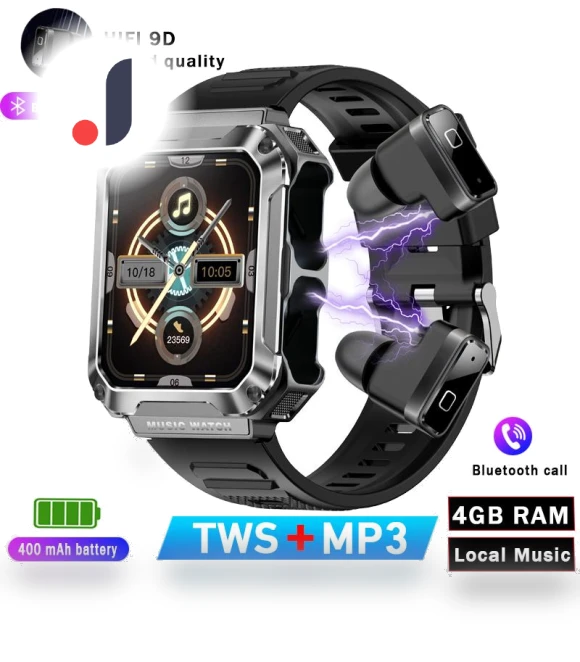 Smart Watch 3-in-1 with Wireless Headset — Smartwatches, Tiktop2