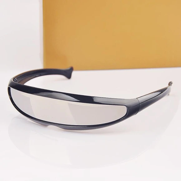 Unisex Robot Sunglasses with Laser Lenses, kuanhong