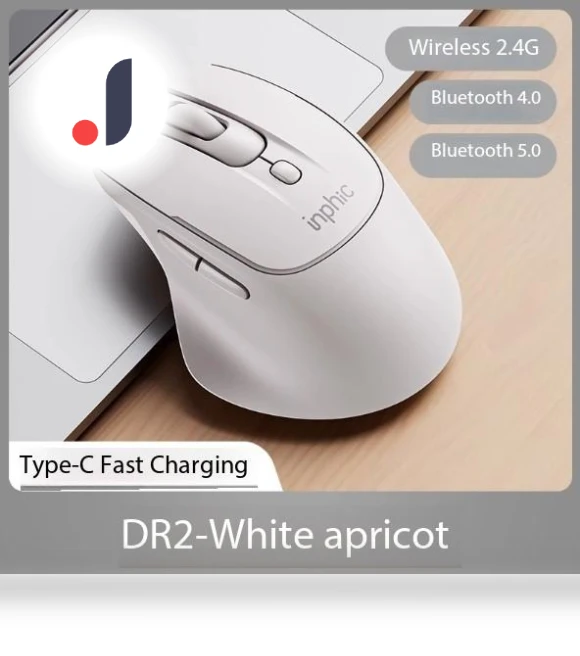 Wireless Bluetooth Mouse with Three Silent Charging Modes — Computer Mice, Inphic