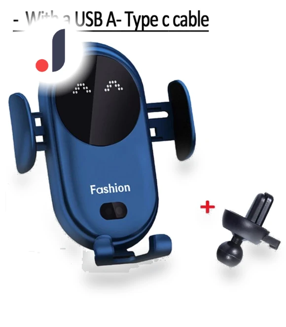 Fast Wireless Car Phone Charger Holder — Dashboard Installation Kits, Rainbow Rain