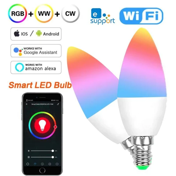 Smart LED Candle Bulb, SaiMili Light
