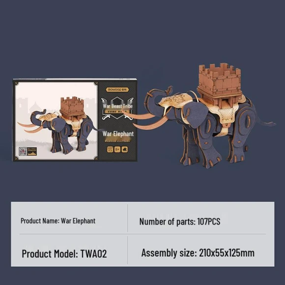 War Elephant 3D Puzzle, Robotime