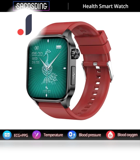 AMOLED Smart Watch with Health Monitor — Smartwatches, SACOSDING