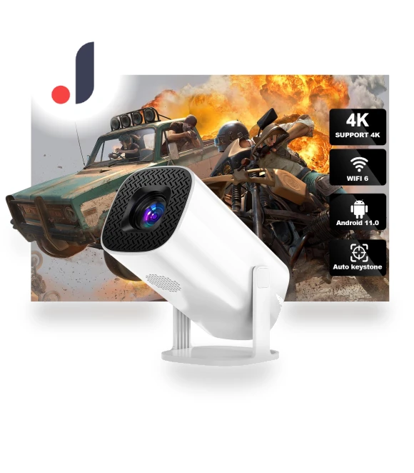 Android 11 Projector with Wi-Fi 6 and Bluetooth — Home Theater Projectors, GLOBUS