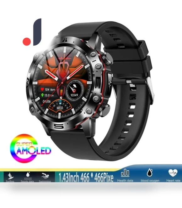 Smartwatch with Blood Pressure, Blood Oxygen, ECG + PPG Monitoring — Smartwatches, Zodvboz