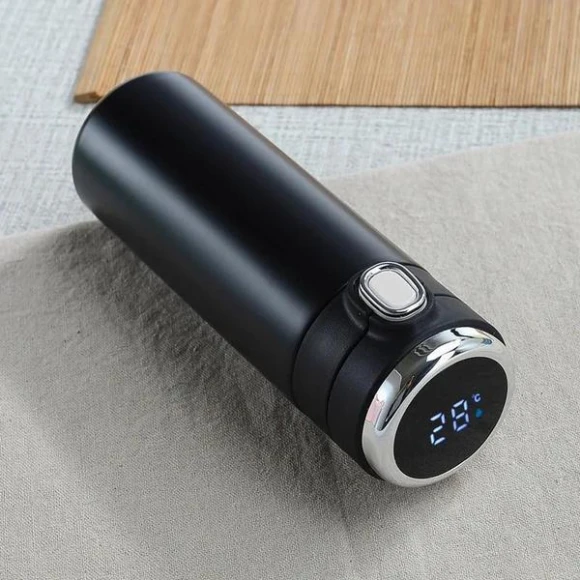 Stainless Steel Smart Bottle with Temperature Display — Smart Water Bottle