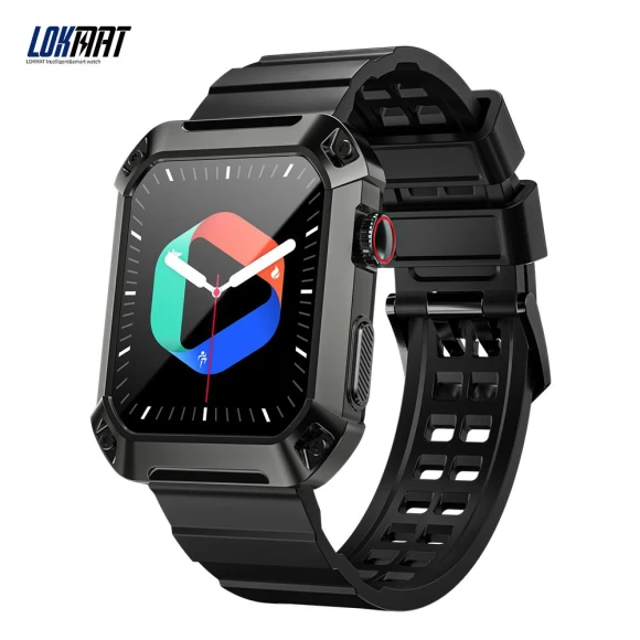 Sport Smartwatch with Waterproof Bluetooth Calling, 1.85-inch Touchscreen, Heart Rate Monitor, Fitness Tracker, LOKMAT
