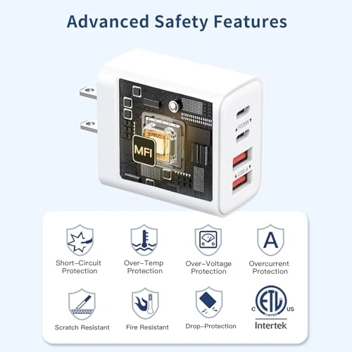 40W 4-Port USB C Fast Charging Block, Imitordirects