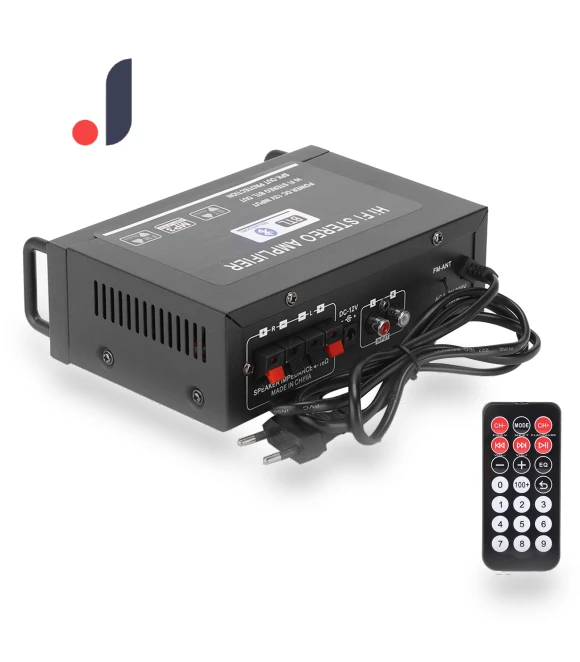 2-Channel Power Amplifier Mini Bluetooth USB FM Smart Digital — Portable Audio, Fishine