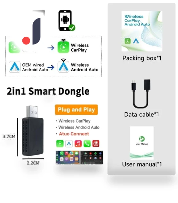 Wireless Carplay Android Auto Dongle — Car Accessories & Gadgets, Auto Accessories Home