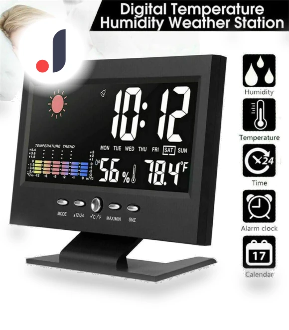 Alarm Clock with Large Color Touch Screen and Voice Control — Alarm, Refreshing Home