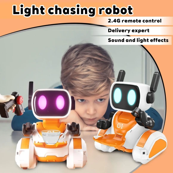 Intelligent Desktop Pet Robot with Light Following Function, Long nose
