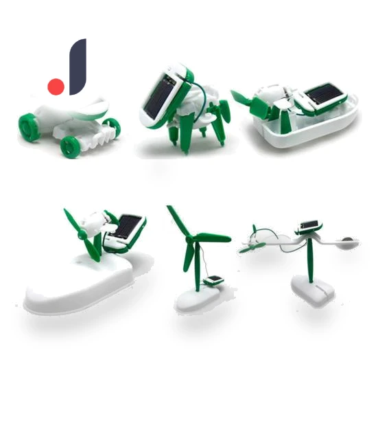 Solar Robot Toy Kit 6-in-1 — Solar Power, Vogue Wardrobe