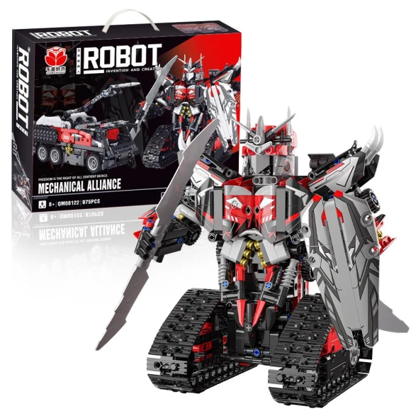 Urban Technical Remote Control Robot Truck Car Building Blocks, Focus on toys