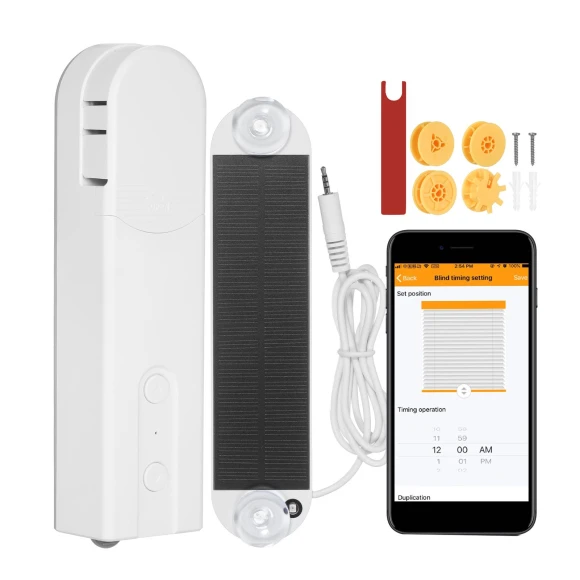 Solar-Powered Zigbee Smart Blinds Motor, Tooarts