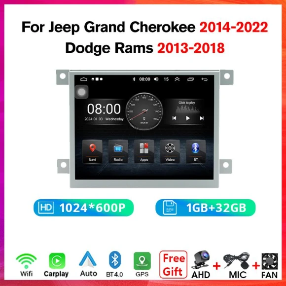 Car Radio with Carplay Android Auto — Car Infotainment System, NAVIGUIDE Car Life