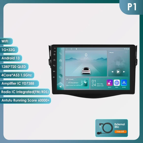 AI Voice 2 Din Android Auto Radio — Car Infotainment System, Hizpo