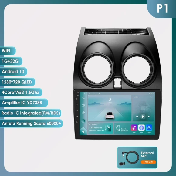 AI Voice Car Radio with Android Auto and Carplay — Car Infotainment System, Hizpo