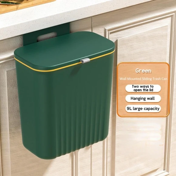 Wall-mounted trash bin 9L for kitchen cabinet storage, Dongfang HOME C