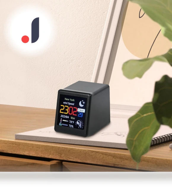 Smart Desktop WIFI Station with Weather Display — Desk & Shelf, Fash