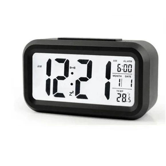 Digital Alarm Table Clock with Calendar, Home Furnishing Department Mall