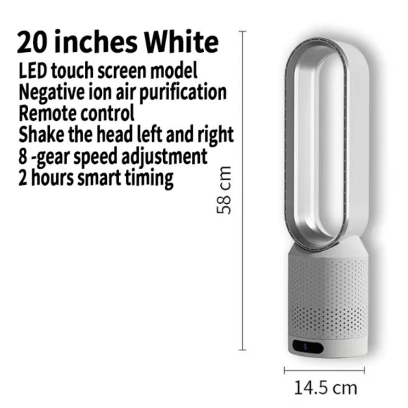 Floor Fan with Negative Ions for Air Purification, The Romantics