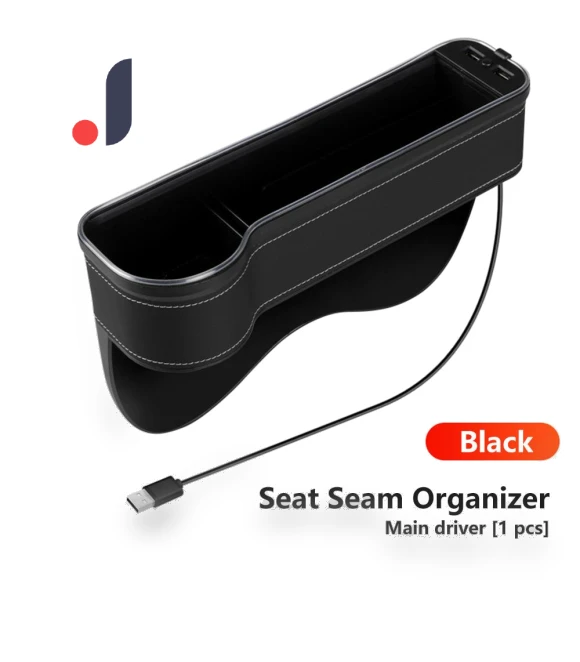 Car Gap Storage Box with RGB USB Smart Fast Charger — Bench Seat, Reakosound