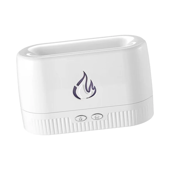 Portable Air Humidifier with Auto Shut-off and LED Flame Diffuser, Luminaire Lighting Mall