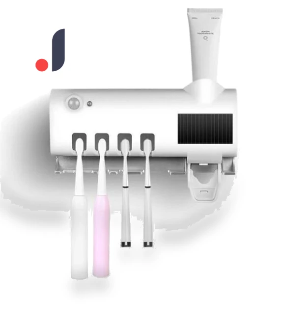 Smart Toothpaste Dispenser with UV Light — Travel Toothbrush Holders, Elegant Living House